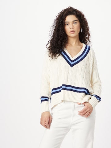 Pull-over Polo Ralph Lauren en blanc : devant