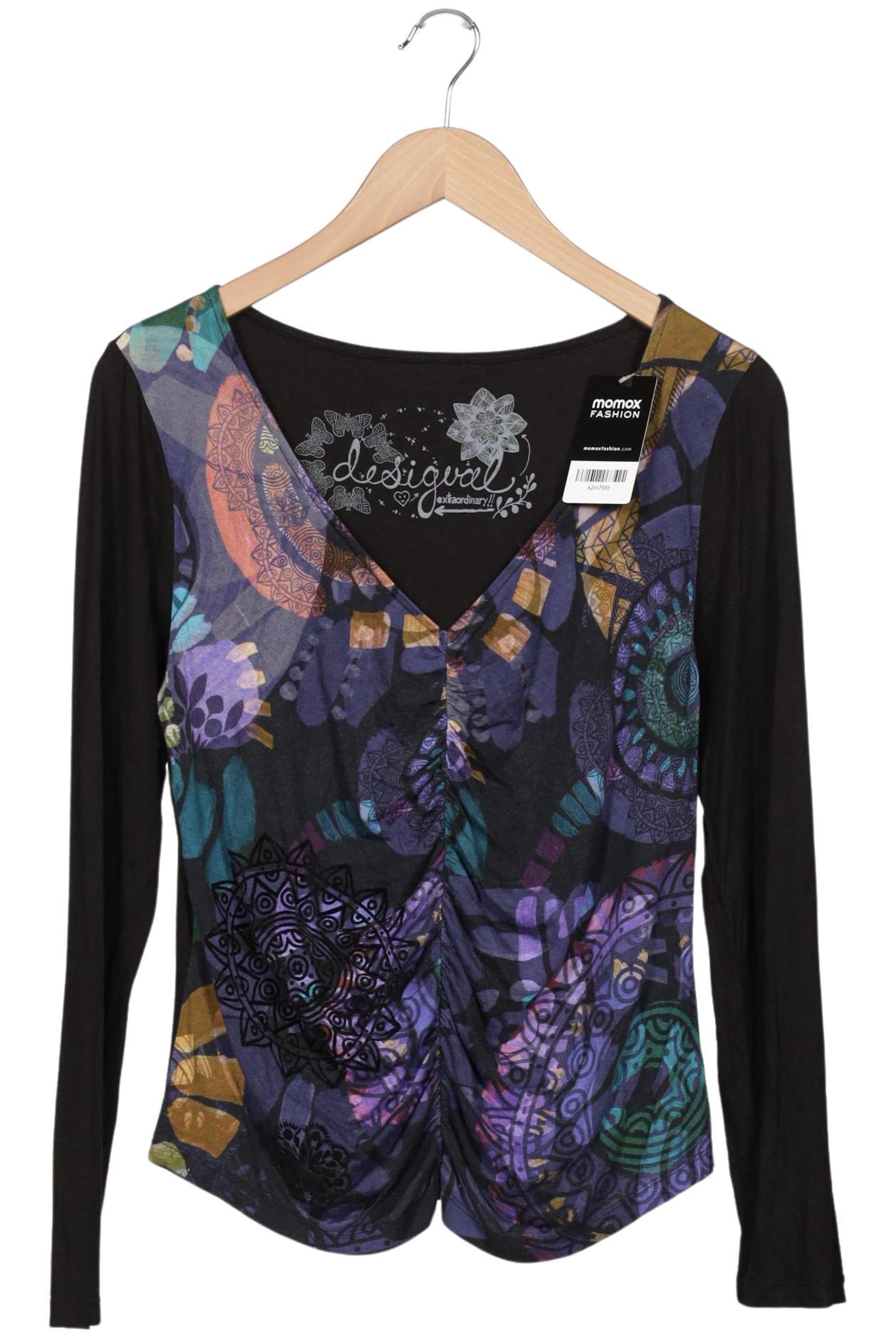 Desigual Langarmshirt XL in Schwarz: Vorderseite