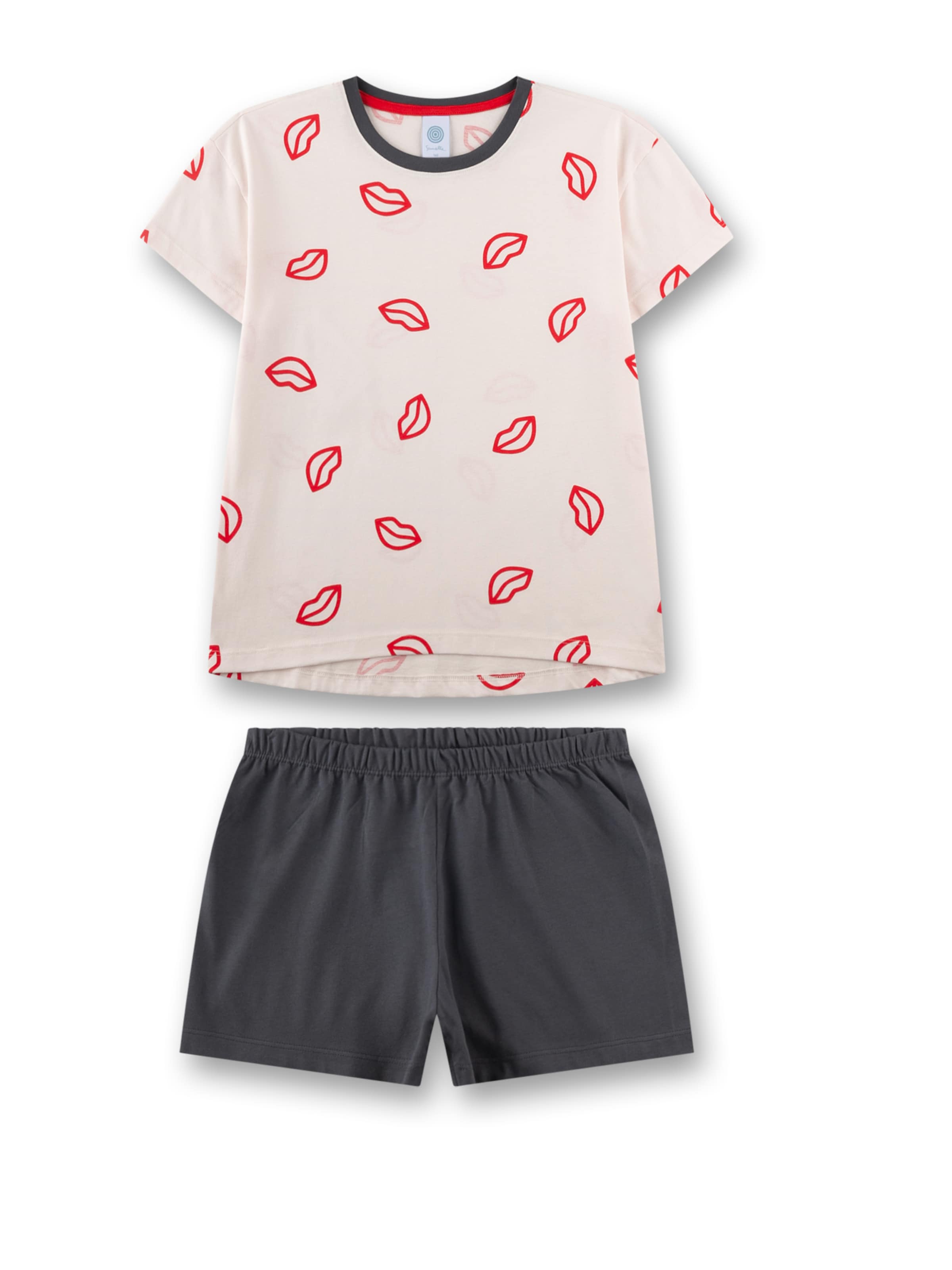 Sanetta Pajamas 'Lippe' in Pink: front