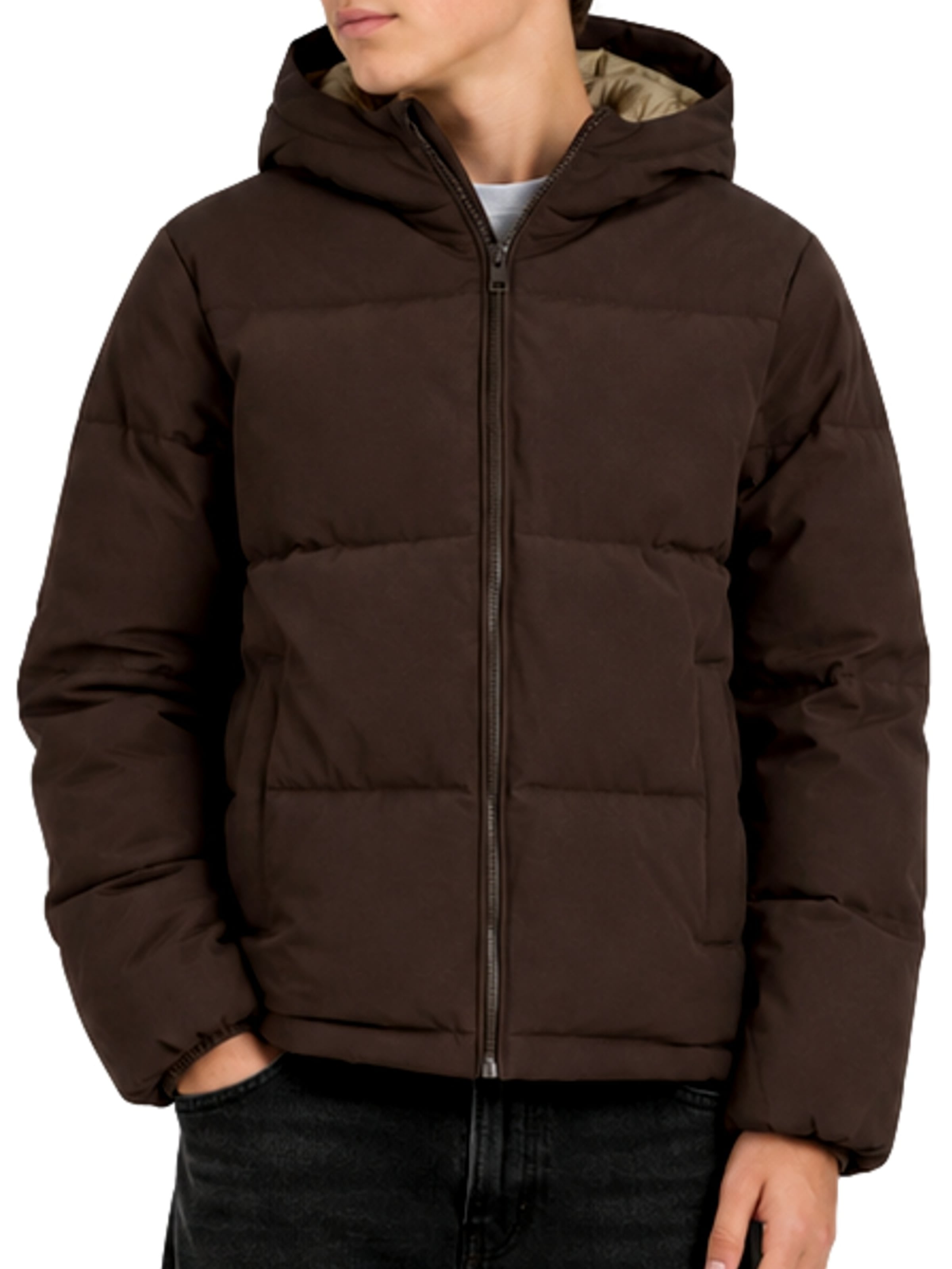 Jack & Jones Junior Winterjas 'Galaxy' in Bruin