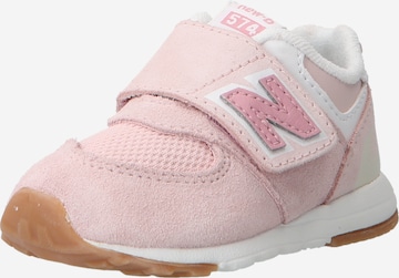 Sneaker '574' di new balance in rosa: frontale