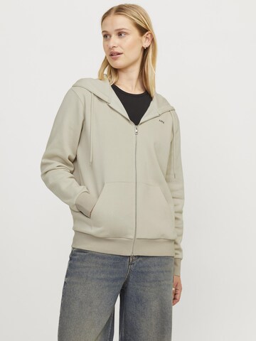 JJXX Zip-Up Hoodie 'JXAbbie' in Beige: front