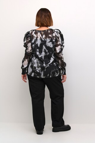 KAFFE CURVE Bluse in Schwarz