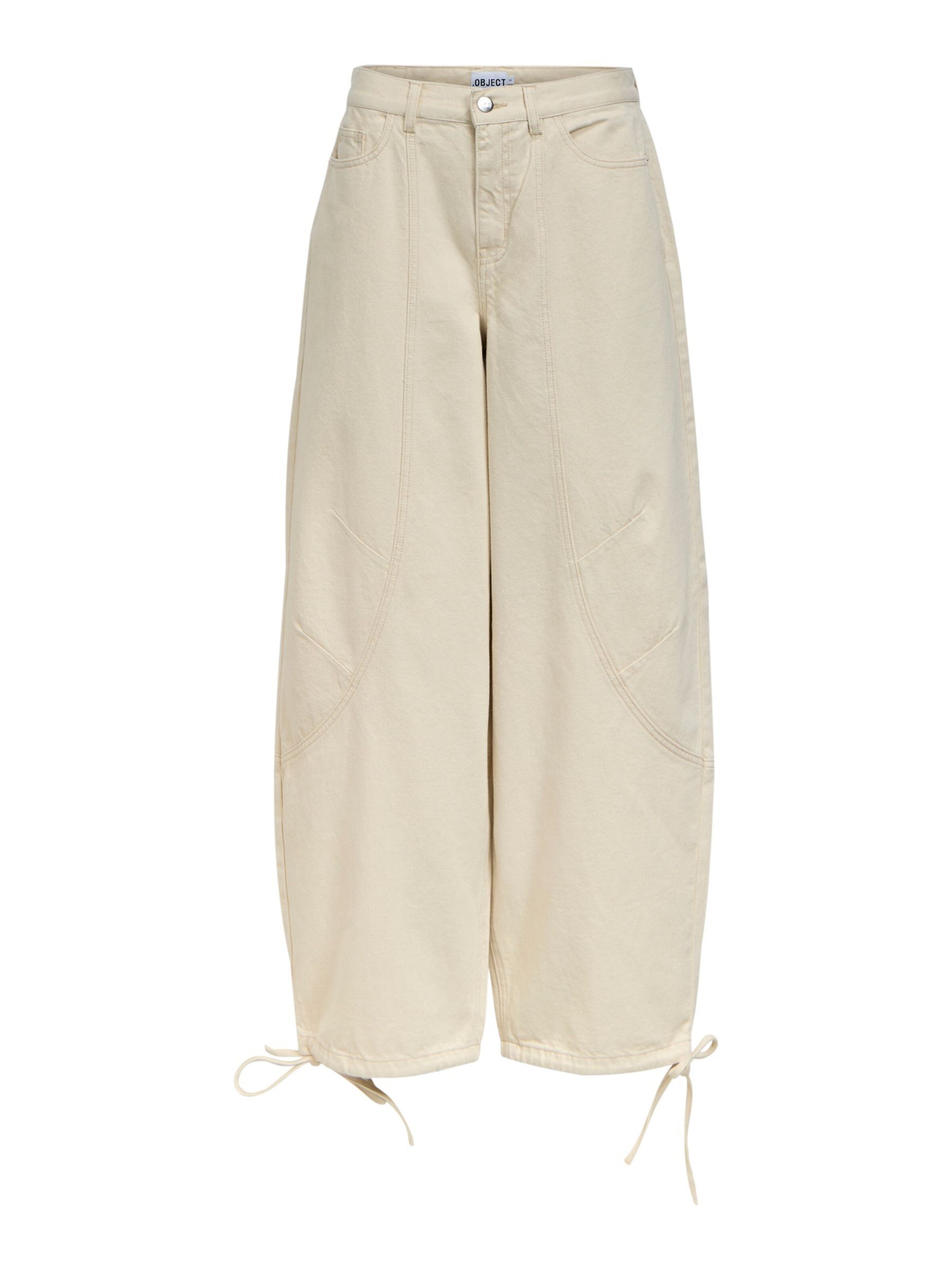 OBJECT - Pantalón cargo en beige: frente