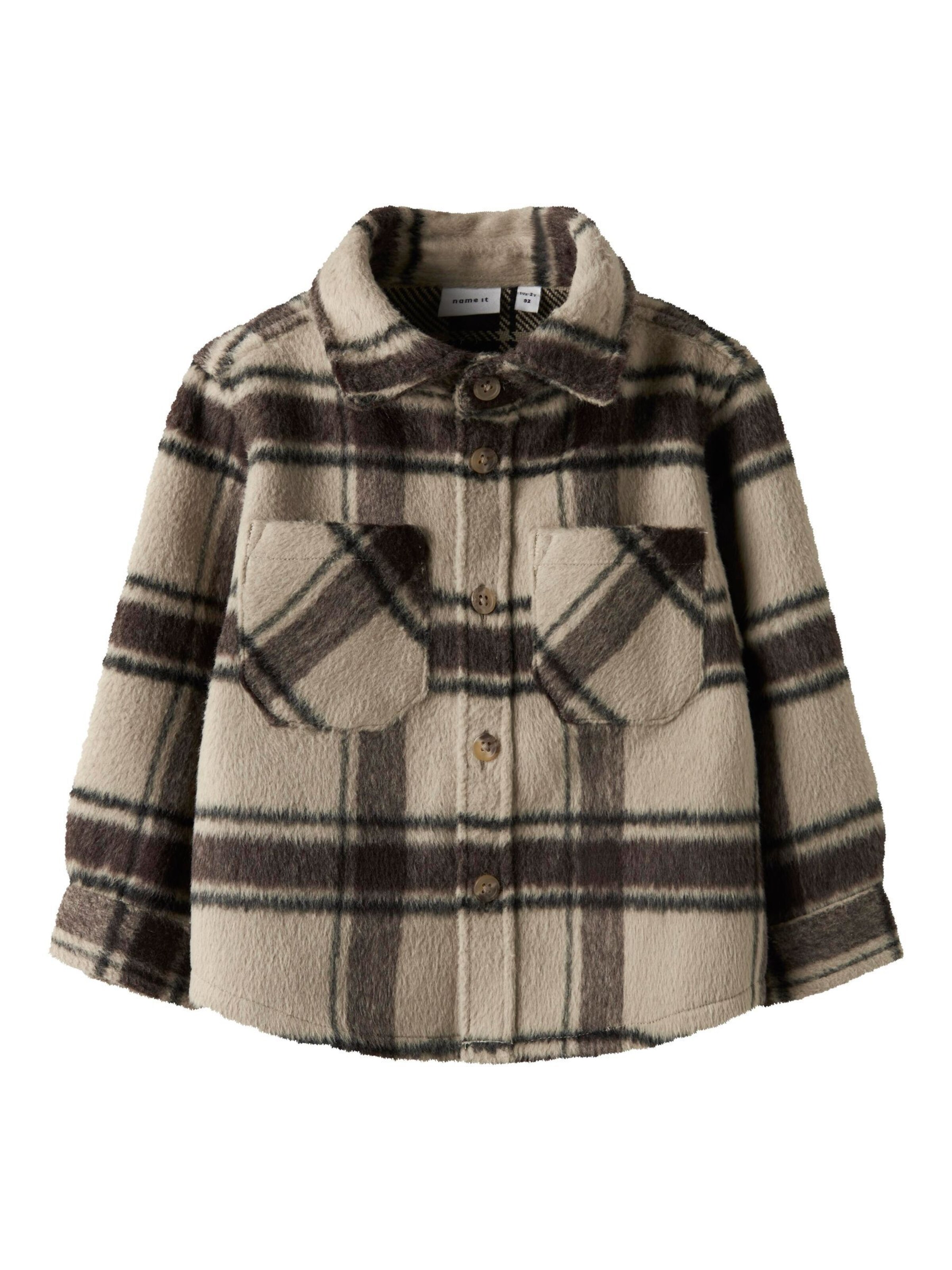 NAME IT Regular Fit Skjorte i beige: forside