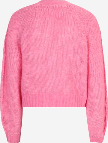 Y.A.S Petite Knit Cardigan 'HEARTIE' in Pink