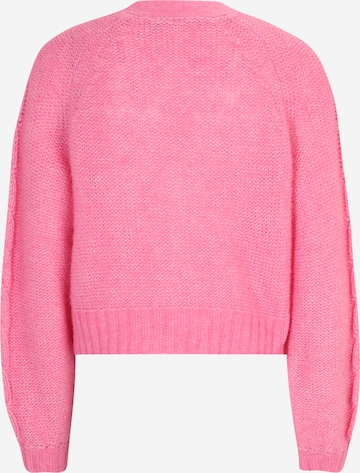 Geacă tricotată 'HEARTIE' de la Y.A.S Petite pe roz