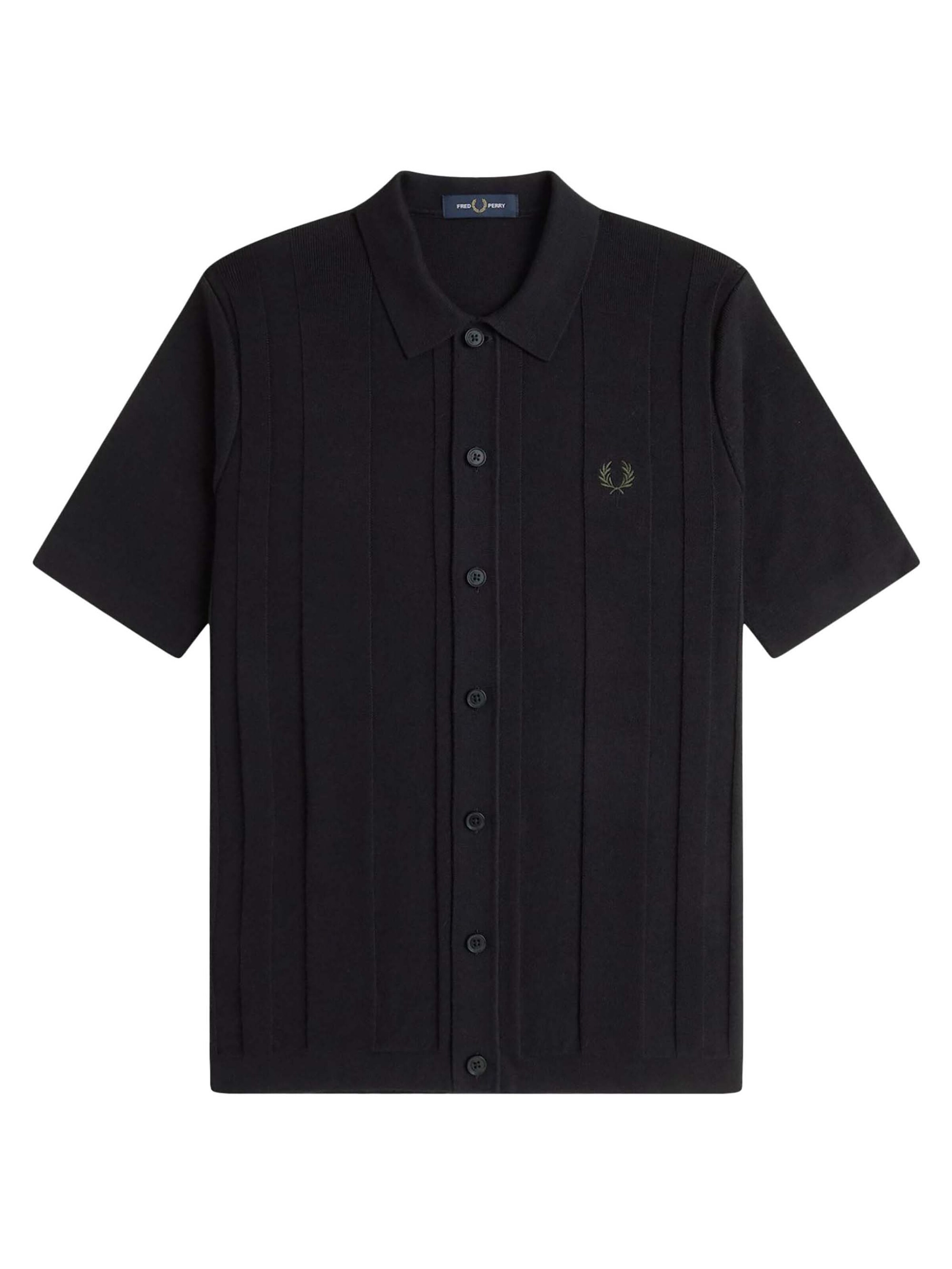 Fred Perry Shirt in Zwart: voorkant