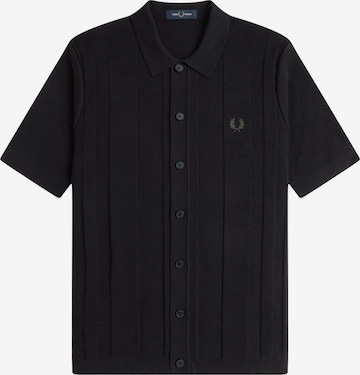 Fred Perry Shirt in Schwarz: Vorderseite