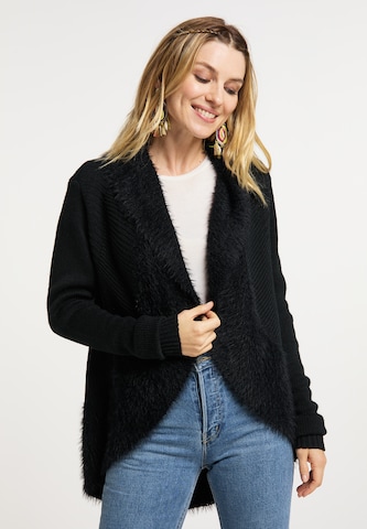 usha FESTIVAL Knit Cardigan in Black: front