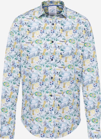 A Fish named Fred Regular fit Button Up Shirt in Yellow: front