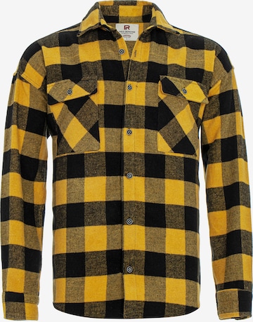 Redbridge Regular fit Button Up Shirt 'Sale' in Yellow: front