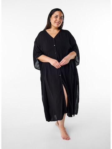 Swim by Zizzi Obleka za na plažo 'Slulu' | črna barva: sprednja stran