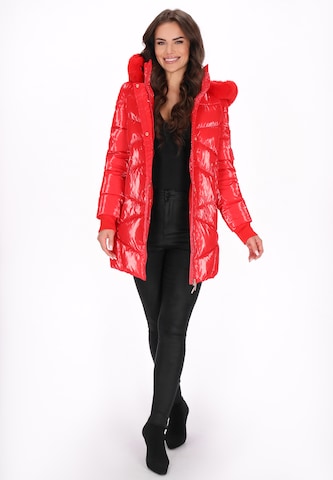 faina - Sobretudo de inverno em vermelho