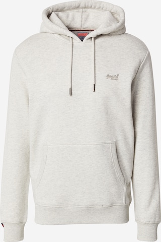 Sweat-shirt 'Essential' Superdry en gris : devant