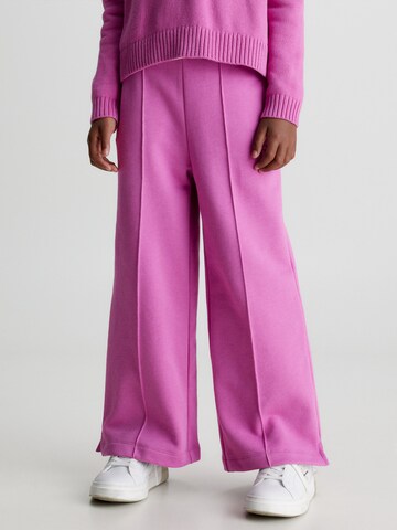 Wide Leg Pantalon Calvin Klein Jeans en violet : devant