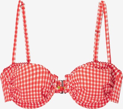 Bershka Bikini gornji dio u crvena / bijela, Pregled proizvoda