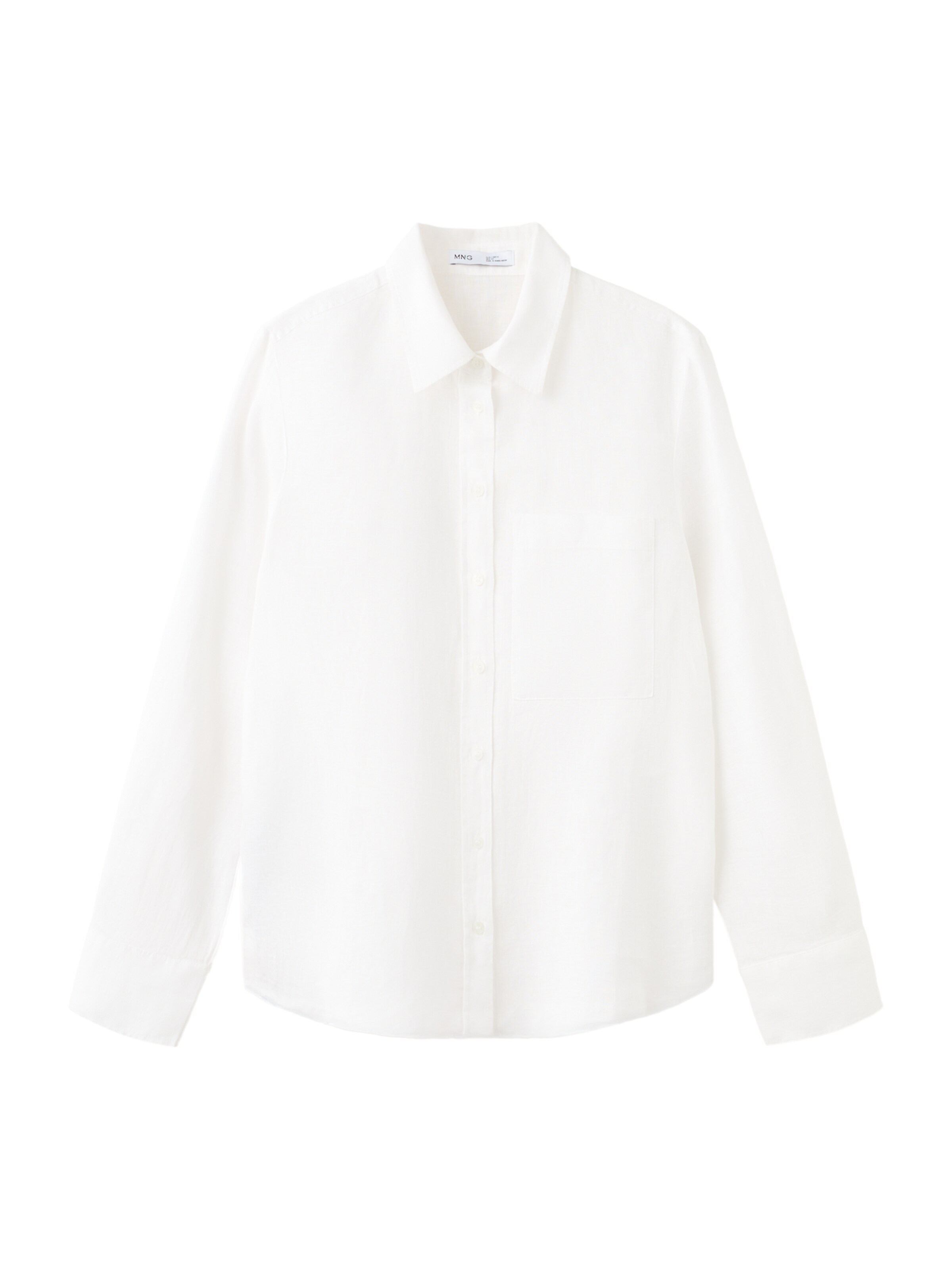 MANGO Blus 'LINO' i vit: framsida