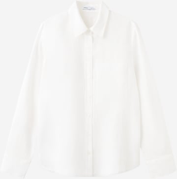 Chemisier 'LINO' MANGO en blanc : devant