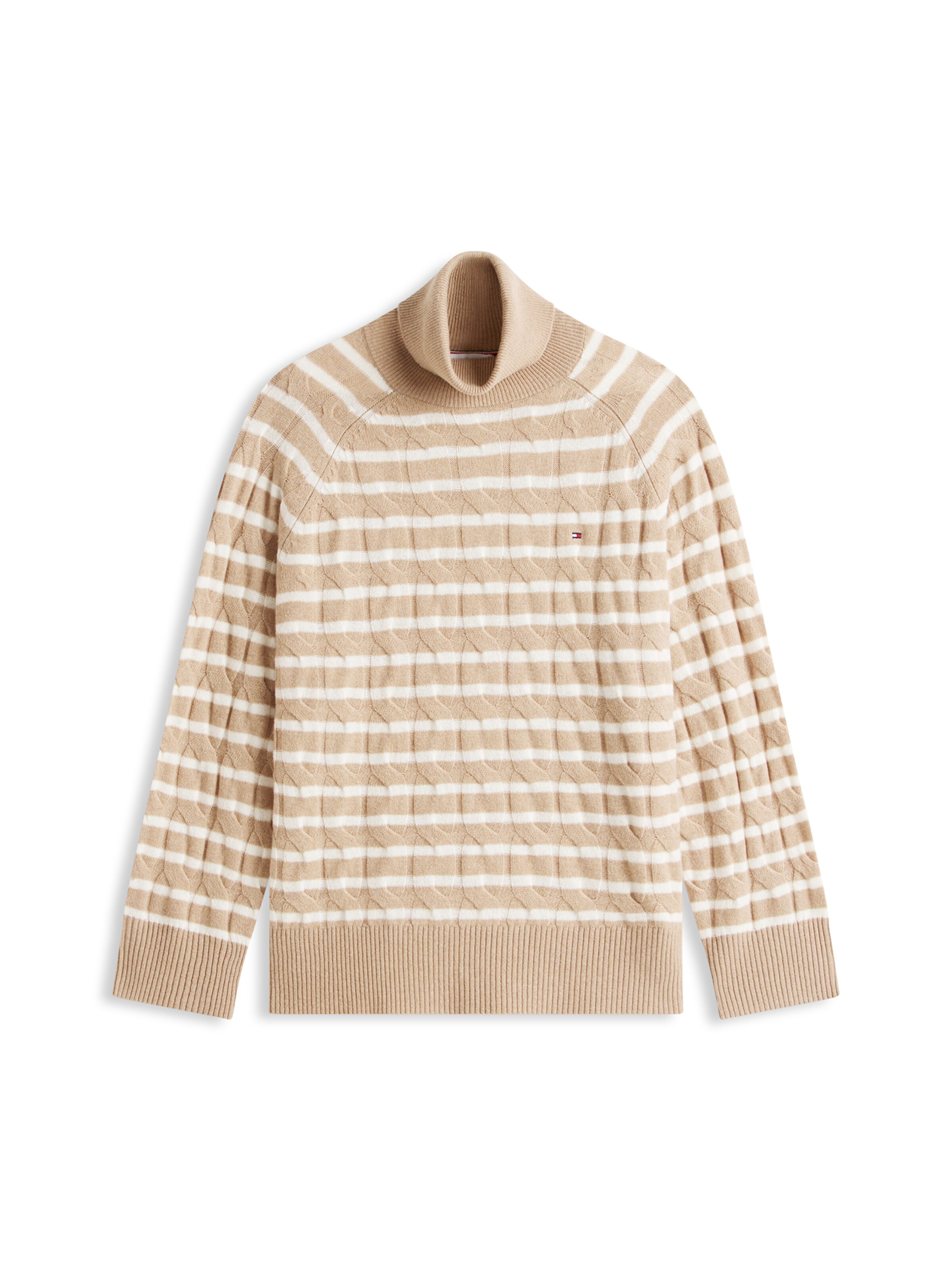 Pull-over Tommy Hilfiger Curve en beige : devant