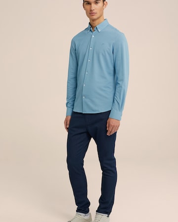 mėlyna WE Fashion Priglundantis modelis Marškiniai