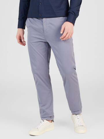 BOSS Tapered Chino Pants in Blue: front