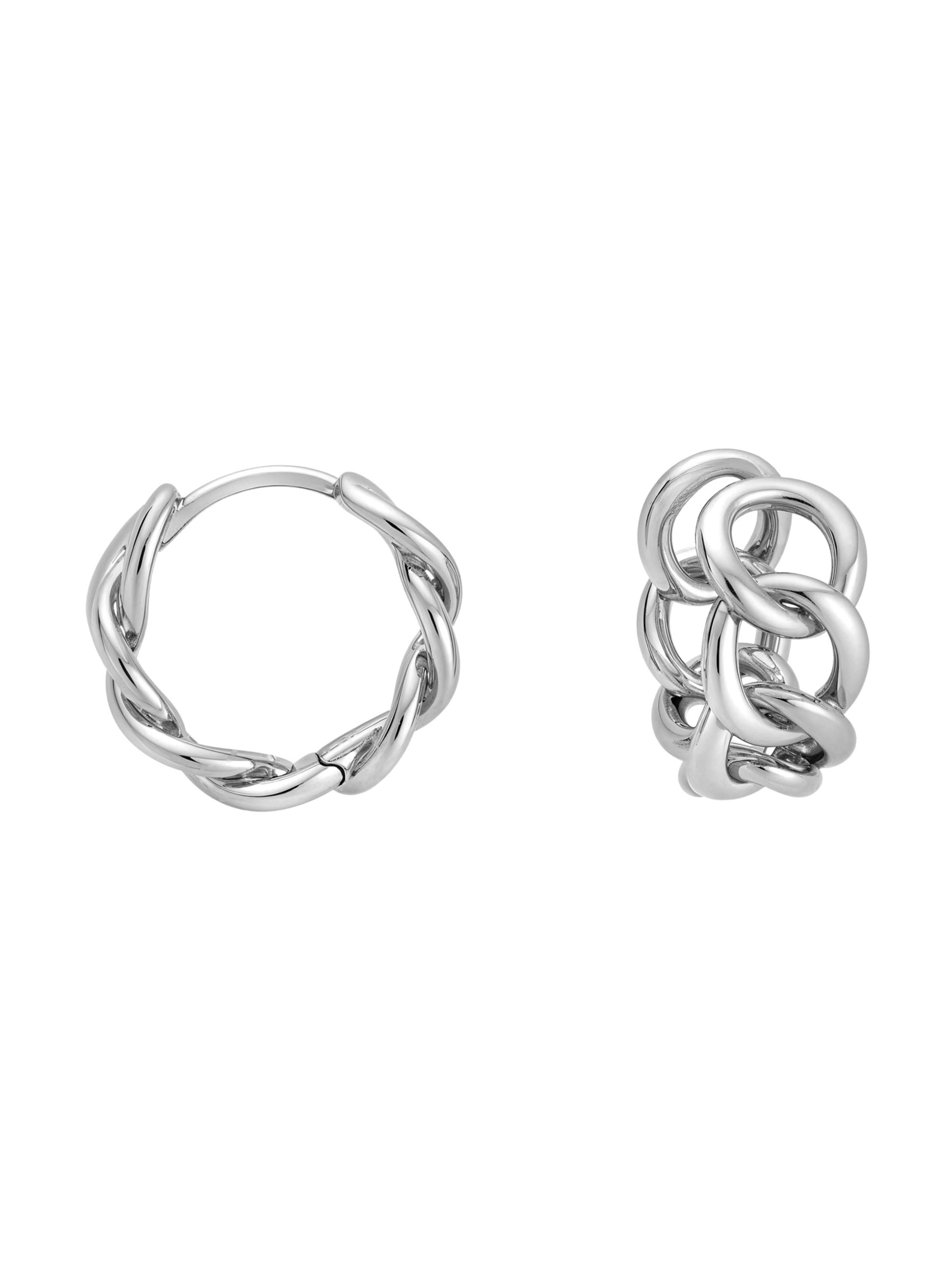 Sofia Milani Ohrringe 'Cable Chain'‌‌‌‌ in One Size in silber, Produktansicht