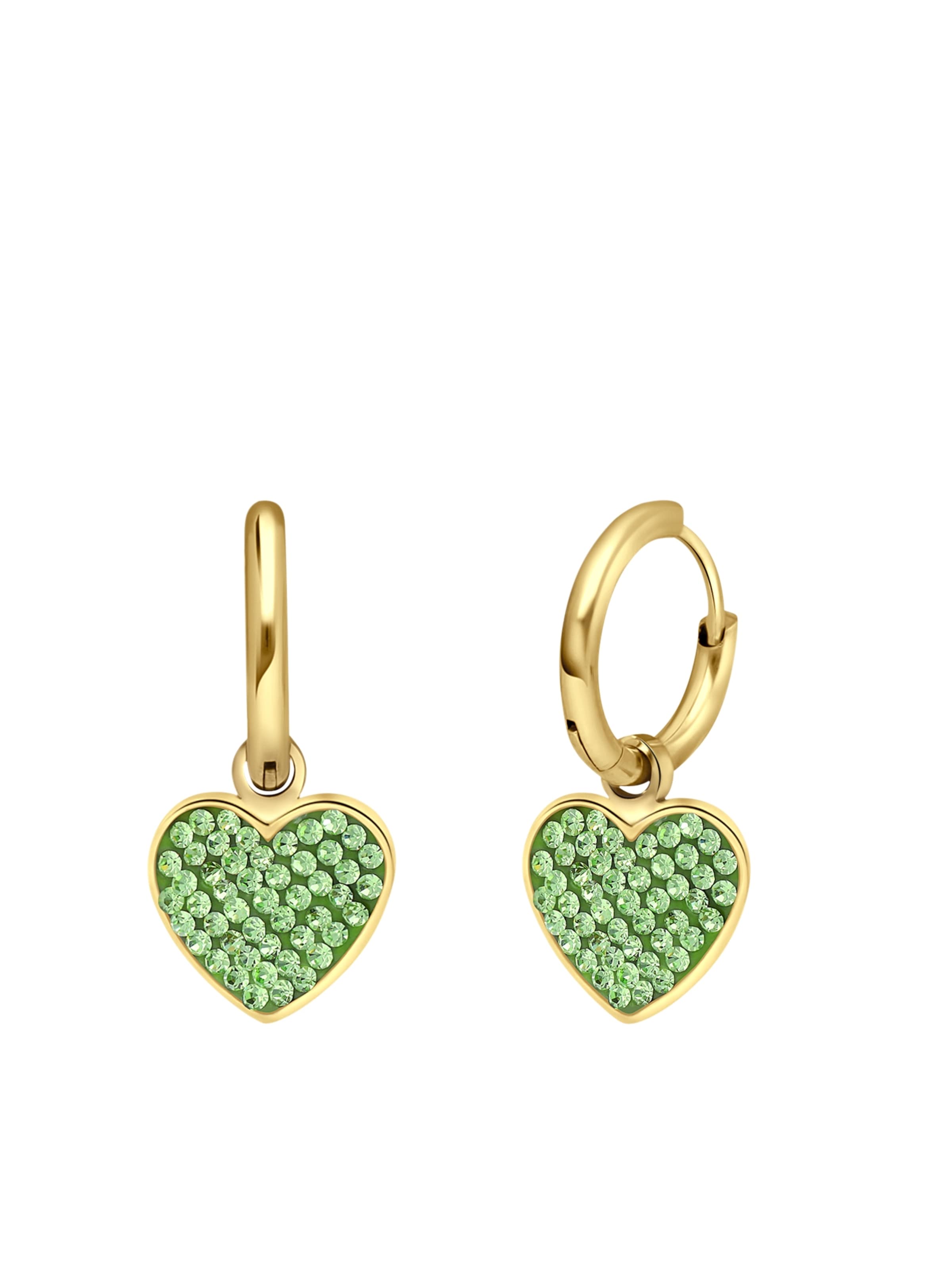 Boucles d'oreilles Lucardi en or : devant