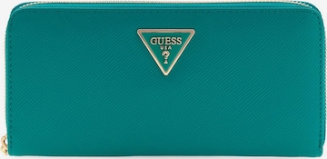 GUESS Portemonnaie 'Laurel' in Grün: Vorderseite