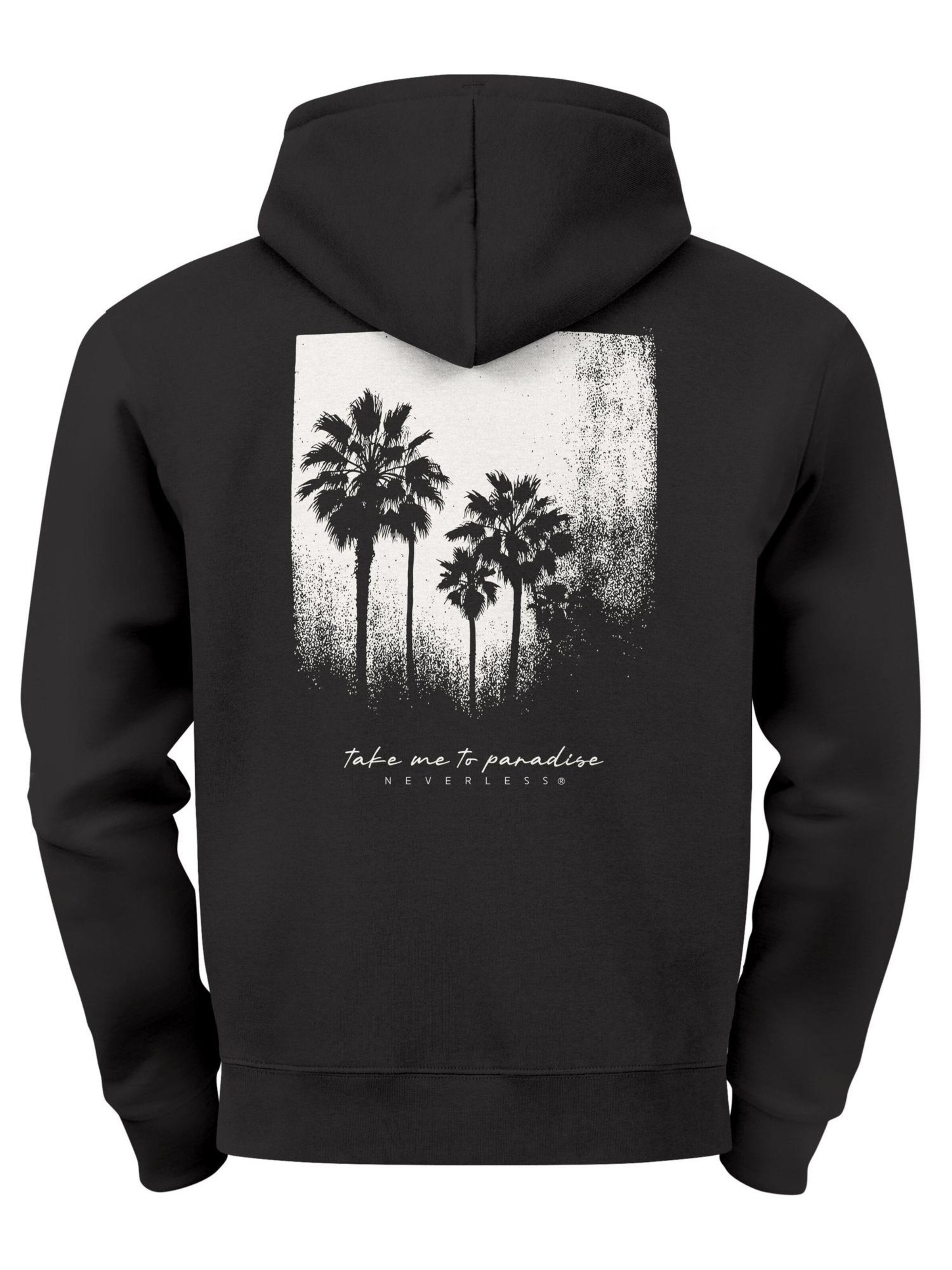 Neverless Sweatshirt 'Palmen'‌‌ in Schwarz