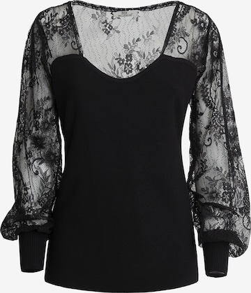Pullover di Influencer in nero: frontale