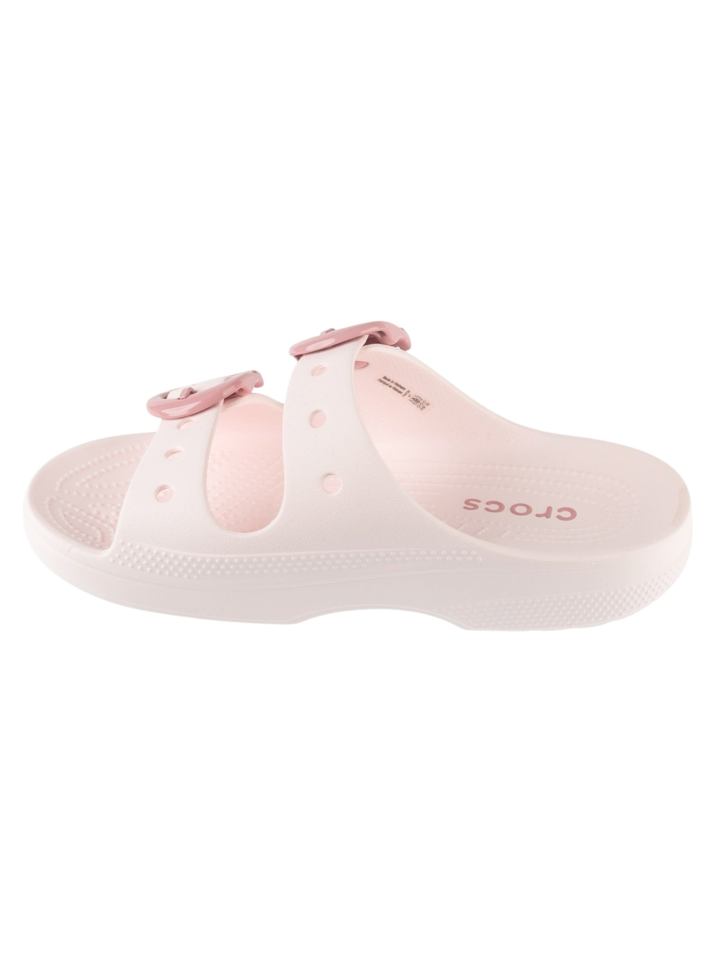 Crocs Strand-/badschoen 'Crocs Saturday Enamel Buckle Sandal W' in Roze