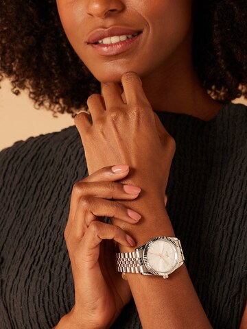 Montre à affichage analogique 'Statement' Lucardi en argent : devant