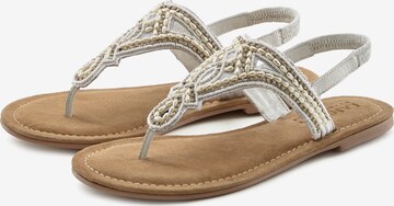 LASCANA T-bar sandals in Beige