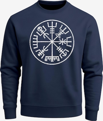 Neverless Sweatshirt 'Vegvisir 1' in Blau: Vorderseite
