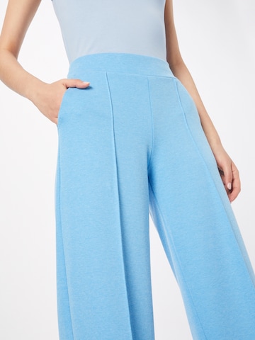 ICHI Široke hlačnice Hlače 'NEVELIN' | modra barva