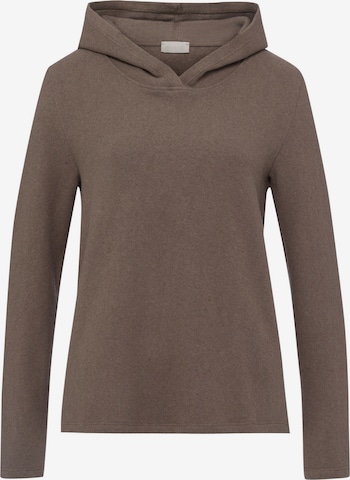 Sweat-shirt ' Easywear ' Hanro en marron : devant