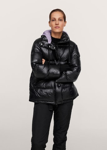 MANGO Zimní bunda 'Aspen' – černá: přední strana