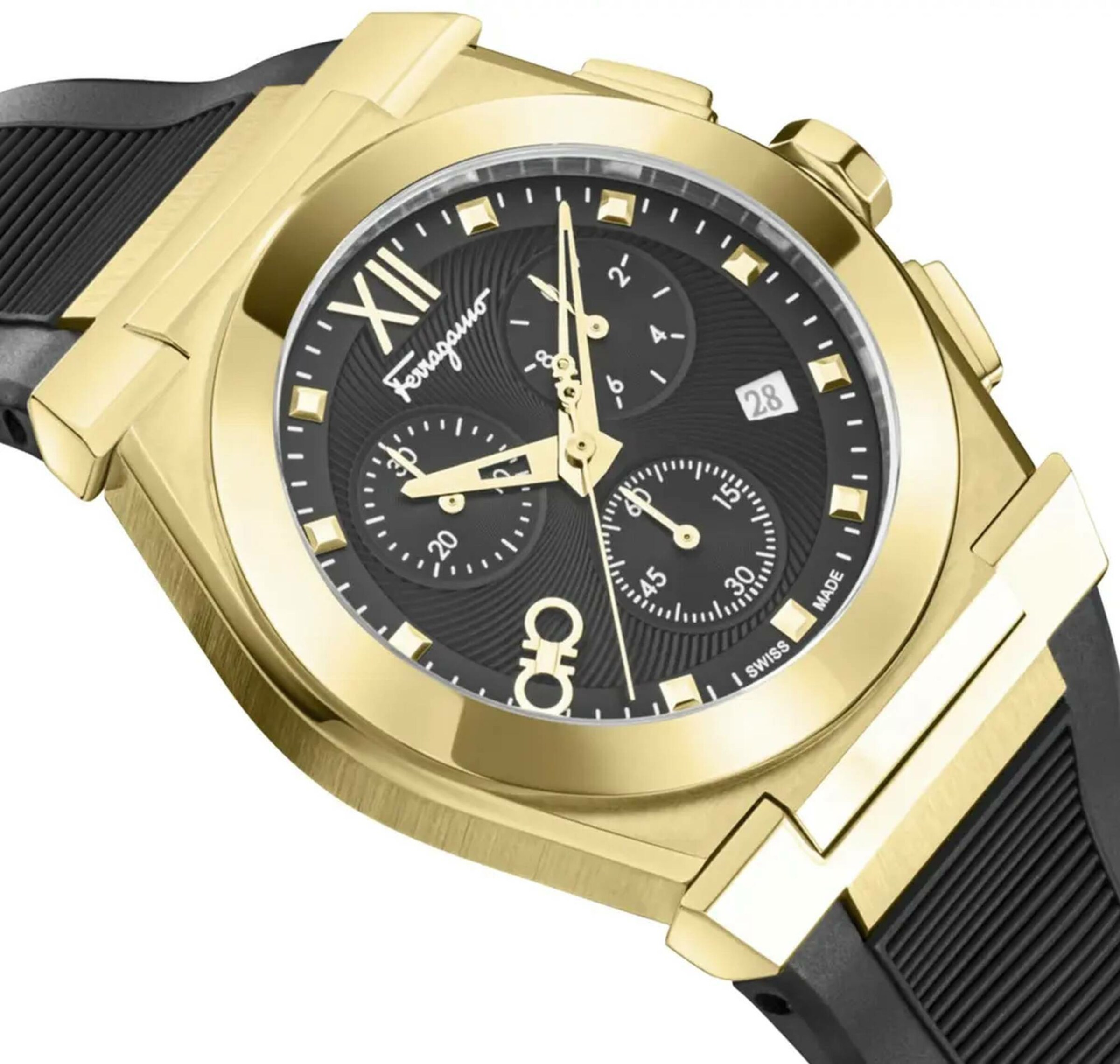 Salvatore Ferragamo Uhr 'Vega Chrono' in Schwarz