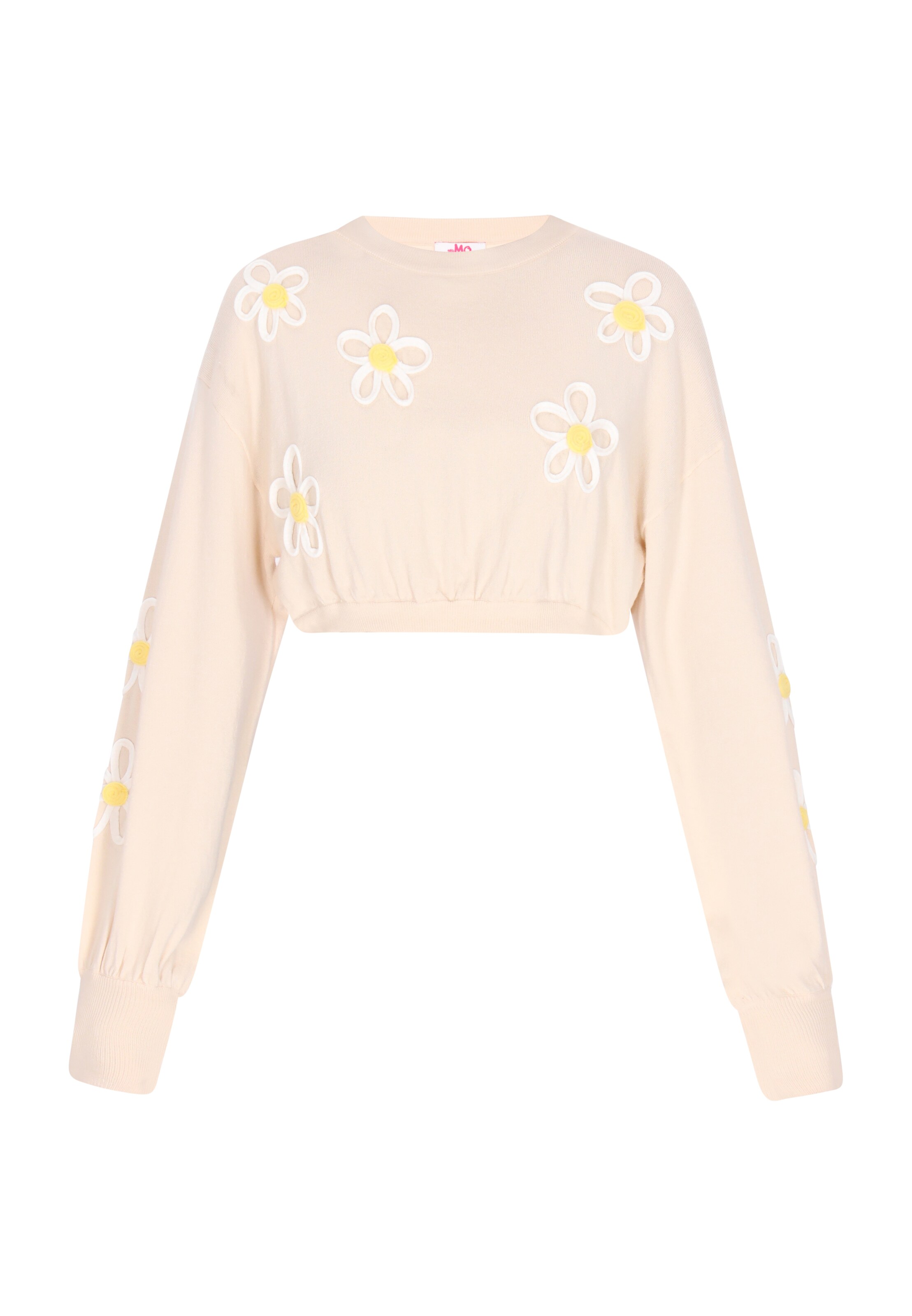 MYMO Πουλόβερ 'Back To School' σε λευκό: μπροστά