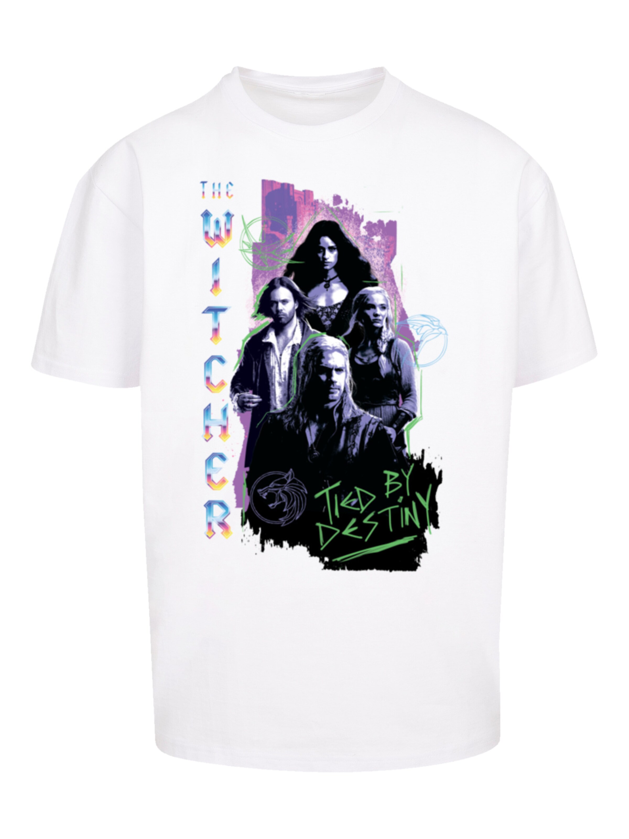 T-Shirt 'The Witcher Tied By Destiny Netflix TV Series' F4NT4STIC en blanc : devant