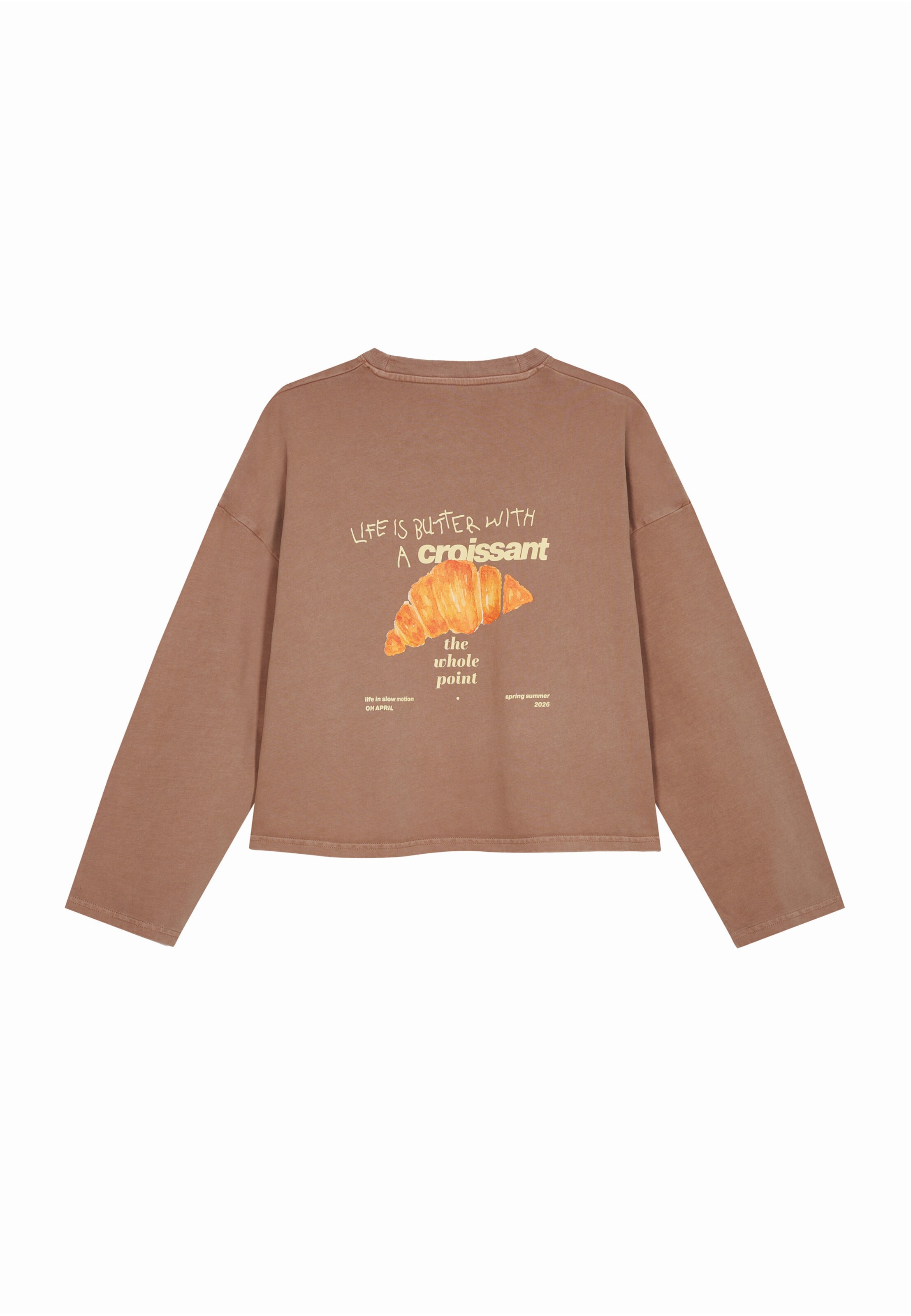T-shirt 'Croissant' OH APRIL en marron