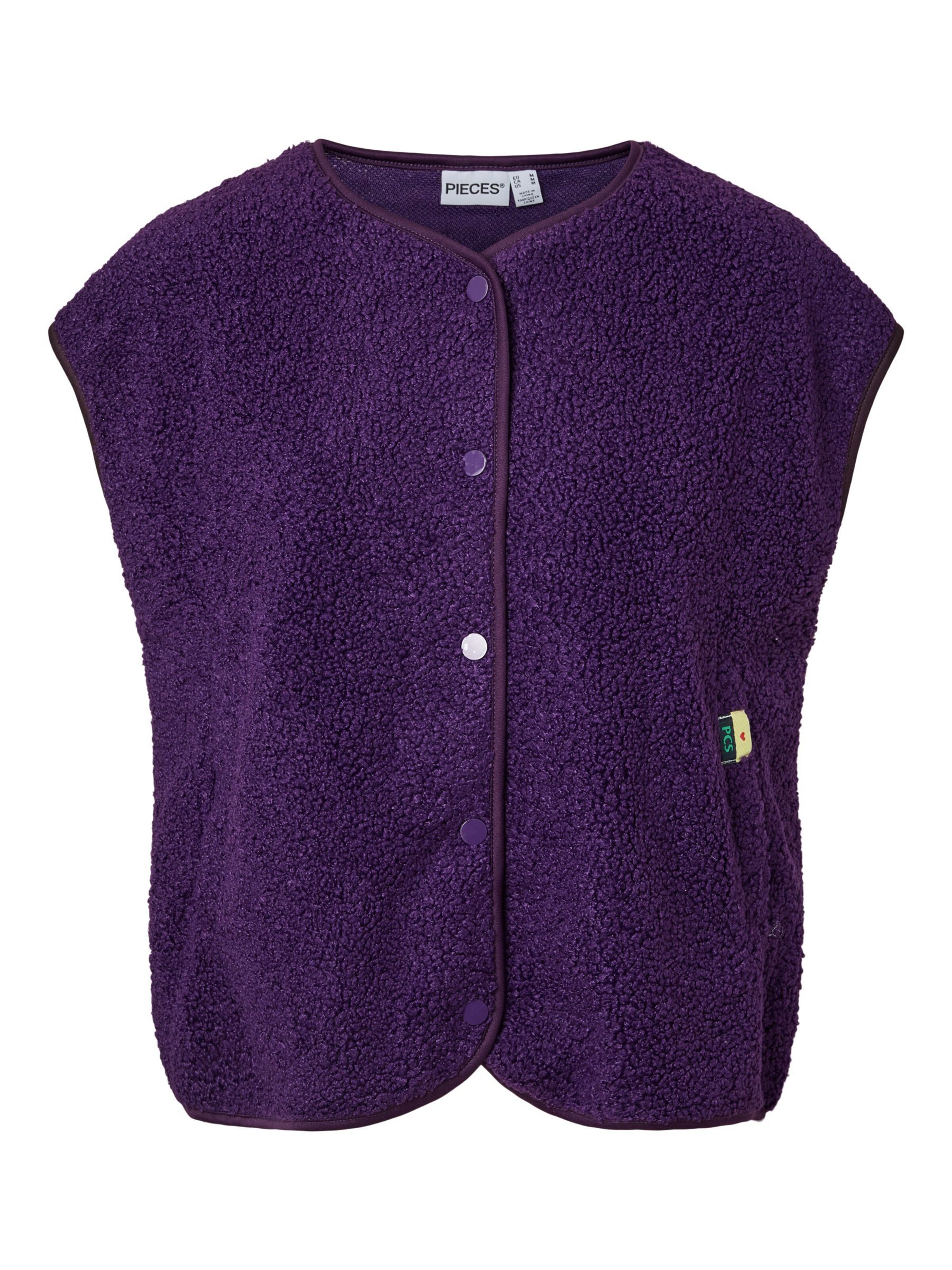 Gilet 'PCKatty' PIECES en violet : devant