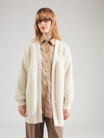 JDY Knit Cardigan 'JDYCELESTE' in Beige: front
