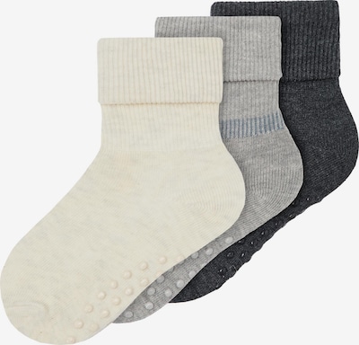 NAME IT Ponožky 'Neel' - krémová / sivá melírovaná / čierna, Produkt