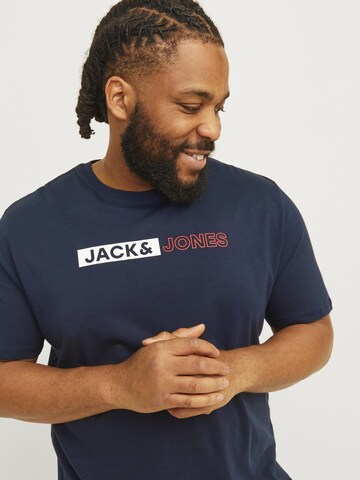 Jack & Jones Plus - Camiseta en azul