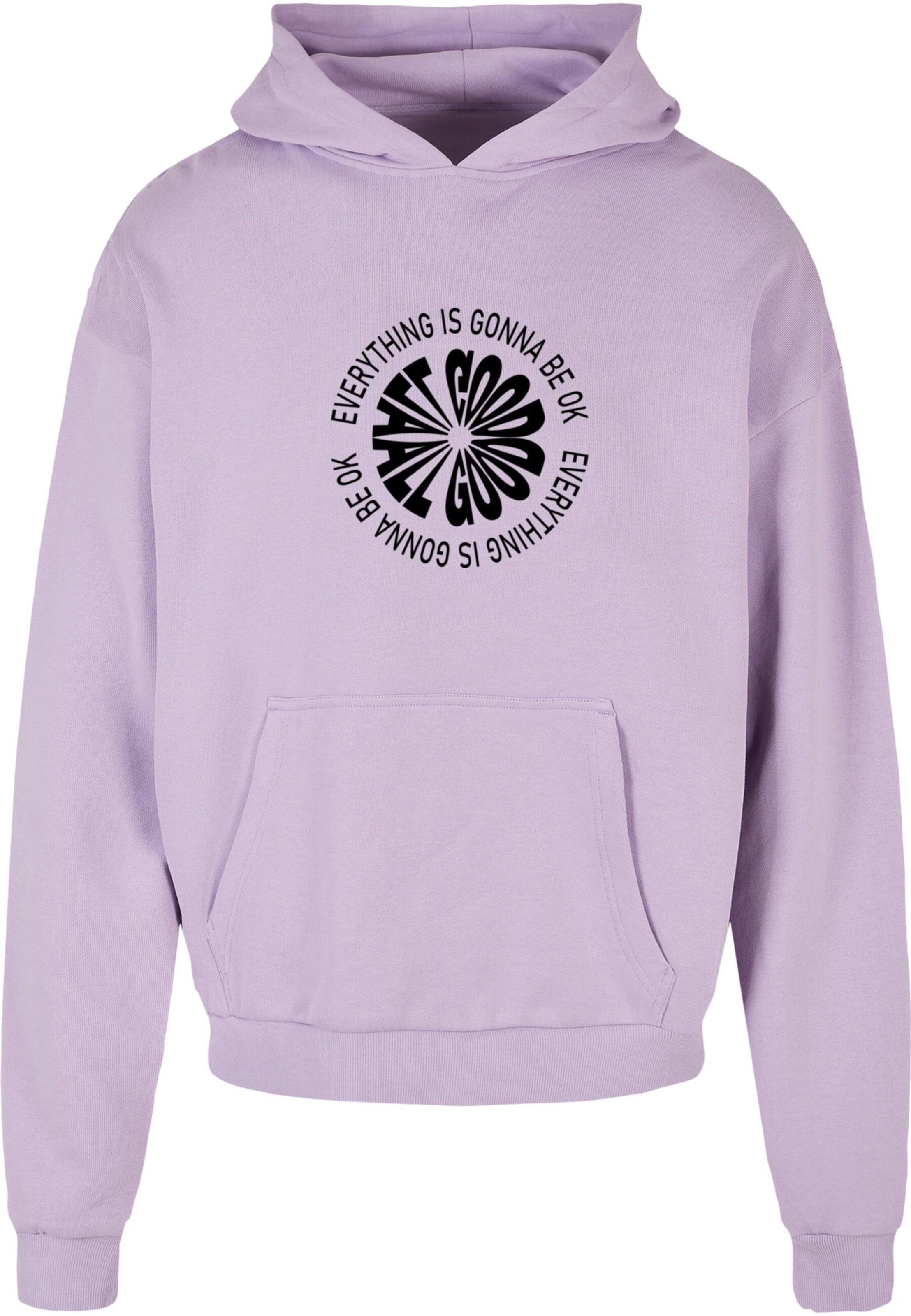 Merchcode Sweatshirt 'All Good' in Lila: voorkant