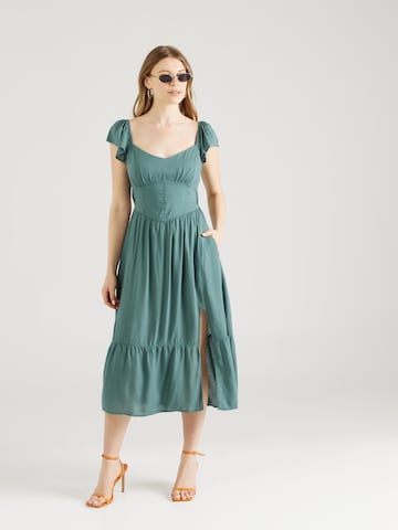 HOLLISTER Καλοκαιρινό φόρεμα σε πράσινο: μπροστά