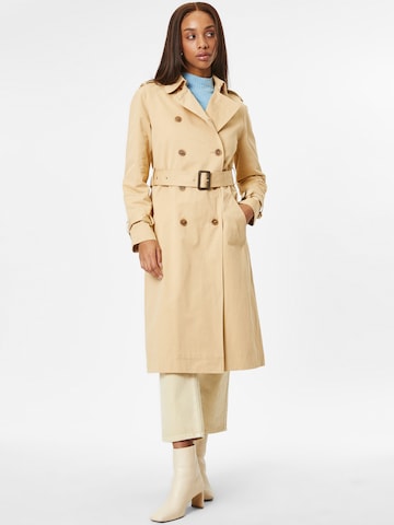 Warehouse Between-seasons coat in Beige: front