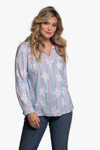 Ulla Popken Blouse in Blauw: voorkant